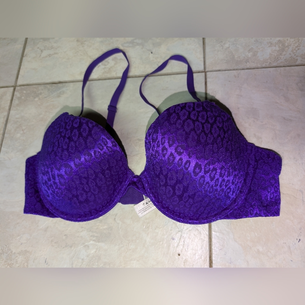 Victoria‎ Secret Purple Leopard Print Bra